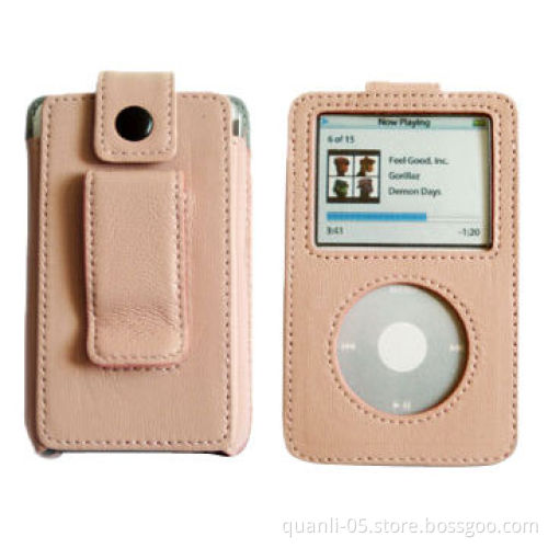 Video Case for iPod with Clip, Made of Leather/PU Material